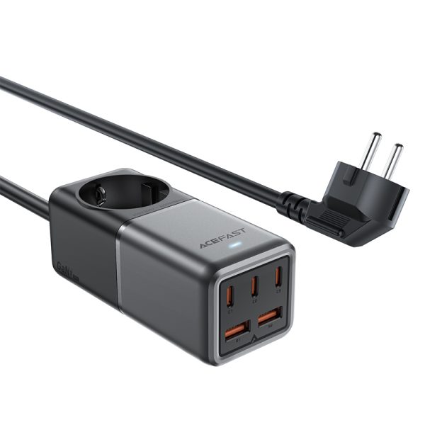 Galda lādētāju uzlādes stacija Z2 GAN 75W PD 3X USB-C 2X USB-A MELNA UN PAŠA