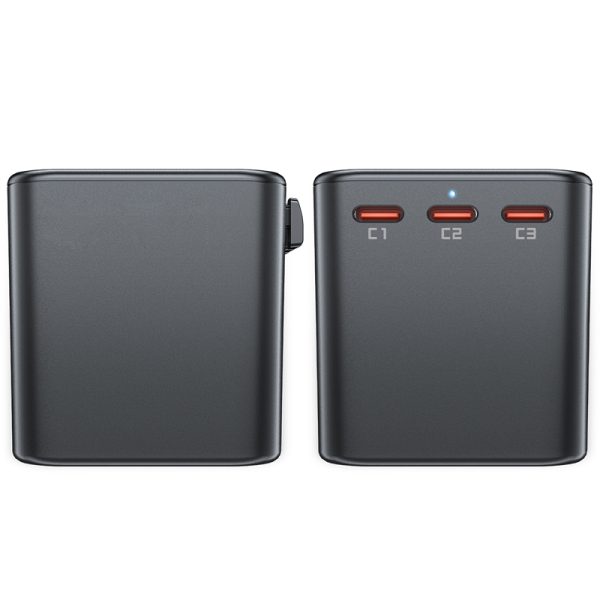 Universal Travel Charger Gan 2X USB-A 3X USB-C UK ES USA AUS Black