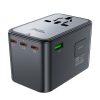 Universal Travel Charger Gan 2X USB-A 3X USB-C UK ES USA AUS Black