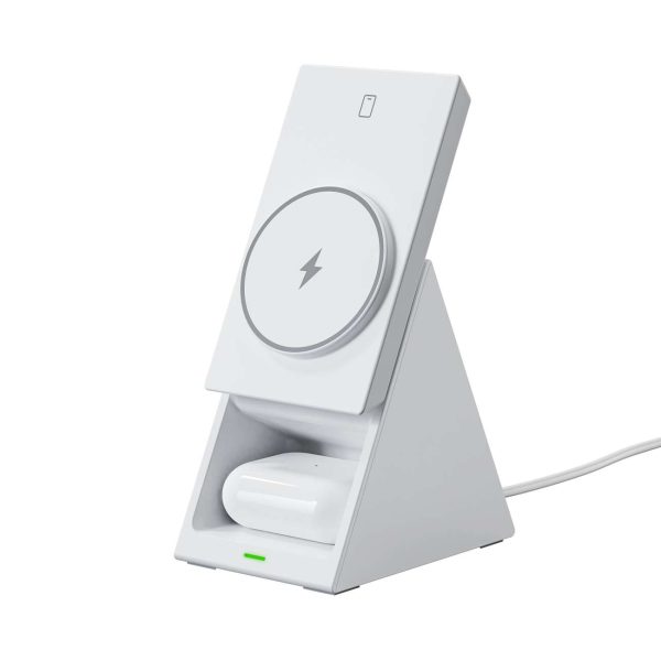 3in1 uzlādes stacijas indukcijas lādētājs Choetch T600 15W balts