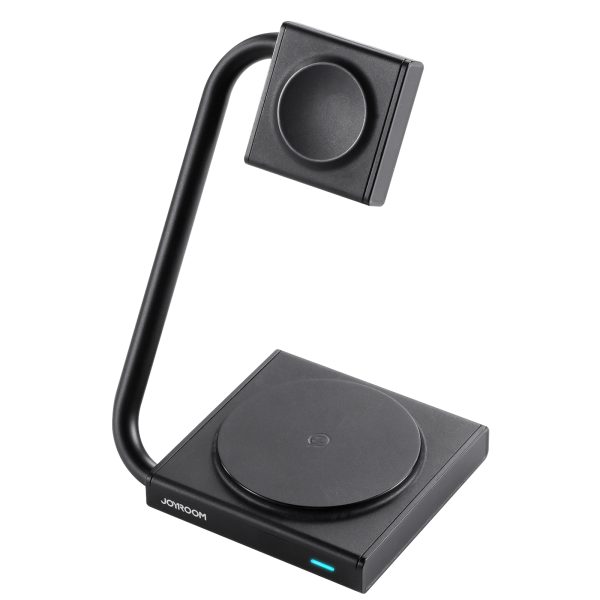 2in1 Indukcijas lādētājs pulksteņa un 15w magsafe qi saliekamā melnā mape