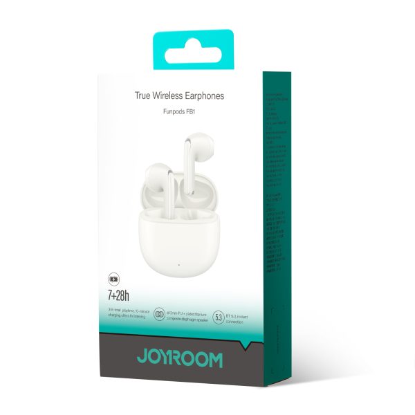 Bezvadu austiņas TWS Funpods sērija JR-FB1 Bluetooth 5.3 smilškrāsa