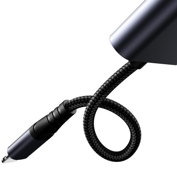 2in1 adapteris iPhone lādētājam + zibens / mini ligzda 3,5 mm melnas austiņas