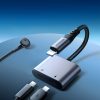 2in1 adapteris iPhone lādētājam + zibens austiņām / 2x zibens melns