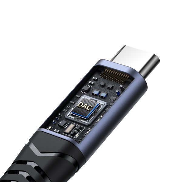 2in1 adaptera lādētājs + USB-C USB-C / mini ligzda 3,5 mm melnas austiņas