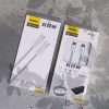 Izturīgs kabelis USB-C PD 60W kabelis pītā pītā 1 m gaiši zilā krāsā