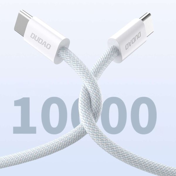 Izturīgs kabelis USB-C PD 60W kabelis 2m spilgti zilā šķiedrā pītā pītā