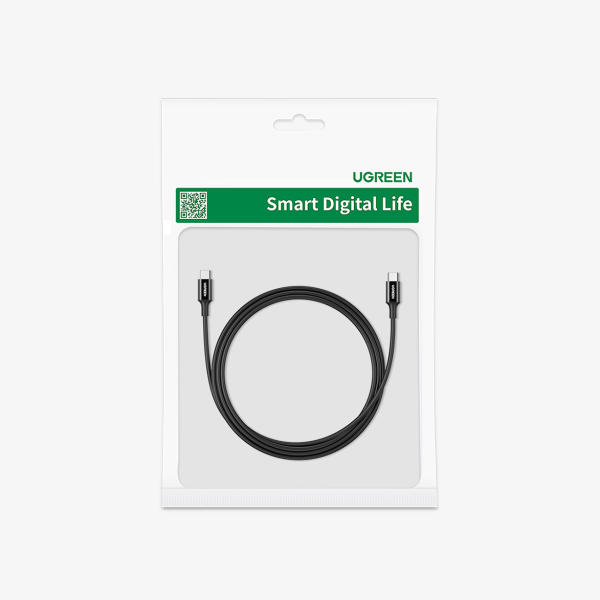 USB-C kabelis USB-C 480MB/S 5A 2M melnajam kabelim
