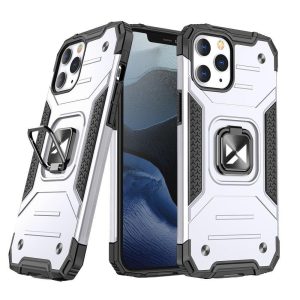 Bruņots korpuss iPhone 14 Pro magnētiskā roktura gredzena bruņu sudraba
