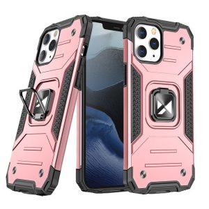 Bruņots korpuss iPhone 14 Pro magnētiskā roktura gredzena bruņas zeltainā