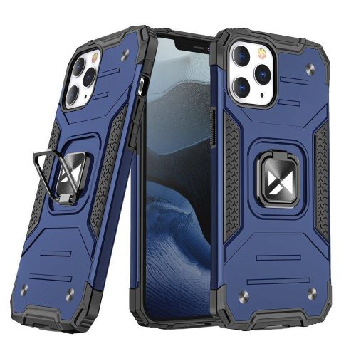 Bruņots korpuss iPhone 14 Pro magnētiskā roktura gredzena bruņu zilā krāsā