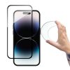 Rūdīts stikls uz iPhone 14 Pro elastīgs ekrāns ar melnu pilnu vāku Flexi Nano stikla rāmi