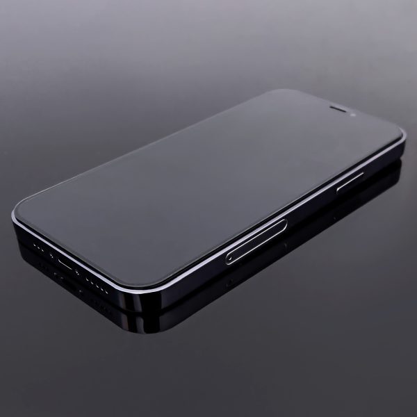 Rūdīts stikls uz iPhone 14 Pro elastīgs ekrāns ar melnu pilnu vāku Flexi Nano stikla rāmi