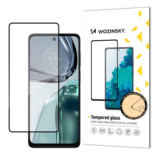 Izturīgs 9h rūdīts stikls visam Motorola Moto G62 ekrānam ar korpusa draudzīgu lietu rāmi