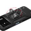 Bruņots korpuss Samsung Galaxy A03 magnētiskā roktura gredzena bruņu melnā krāsā