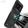 Bruņots korpuss Samsung Galaxy A03 magnētiskā roktura gredzena bruņu melnā krāsā