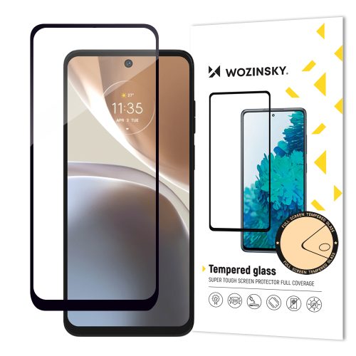 9h rūdīts stikls visam Motorola Moto G32 ekrānam ar melnu pilnu Gulue Tempa stikla rāmi