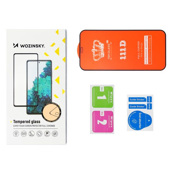 9h rūdīts stikls visam Xiaomi Redmi A1+ ekrānam ar melnu pilnu līmes rāmi