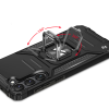 Bruņots korpuss Samsung Galaxy S23 magnētiskais rokturis gredzena bruņas melnas