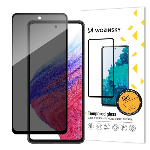Rūdīta stikla privatizēšana uz Samsung Galaxy A53 5G ekrāna ar anti spiegu filtru