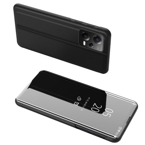 Spīdīgs korpuss ar atloku Xiaomi Redmi Note 12 Pro+ Clear View Case Black