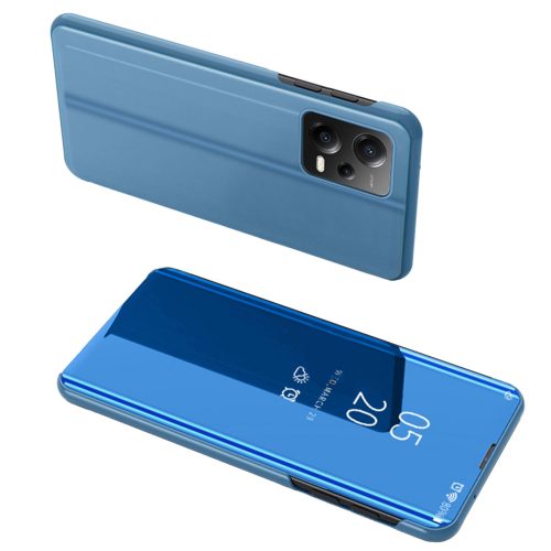 Spīdīgs korpuss ar atloku Xiaomi Redmi Note 12 5G / POCO X5 PRO 5G CLEAR View Case Blue
