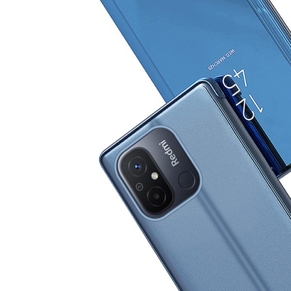 Spīdīgs korpuss ar atloku Xiaomi Redmi 11a / Poco C55 / Redmi 12c Clear View Case Black