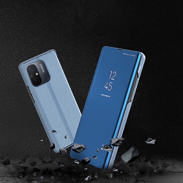 Spīdīgs korpuss ar atloku Xiaomi Redmi 11a / Poco C55 / Redmi 12c Clear View Case Black