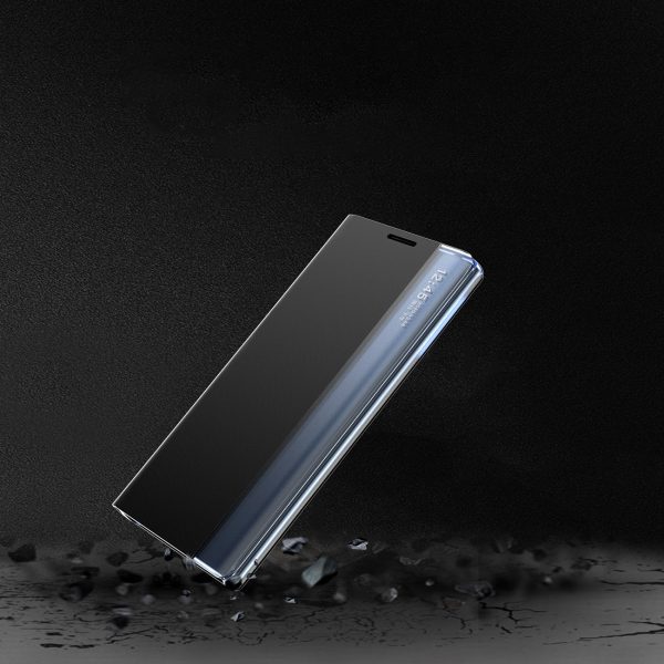 Gadījuma segums ar atloku un stenizē Xiaomi Redmi 11a / Poco C55 / Redmi 12c New Sleep Case Black Black