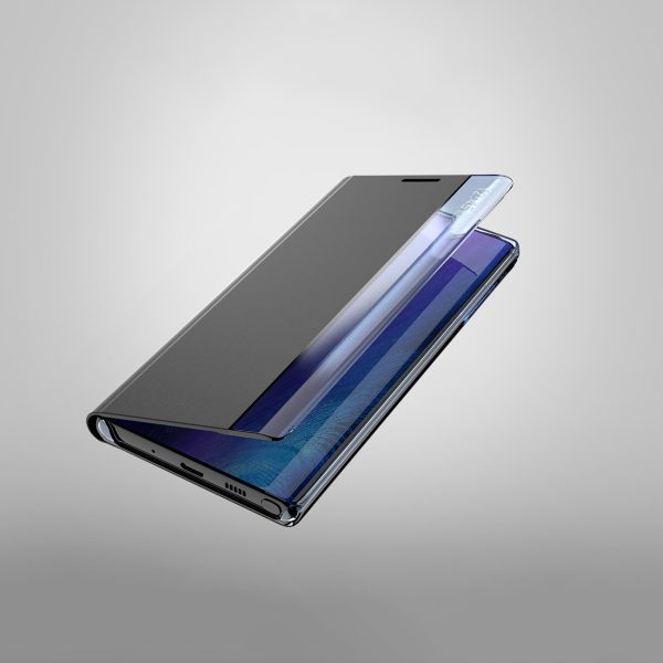 Gadījuma segums ar atloku un stenizē Xiaomi Redmi 11a / Poco C55 / Redmi 12c New Sleep Case Black Black