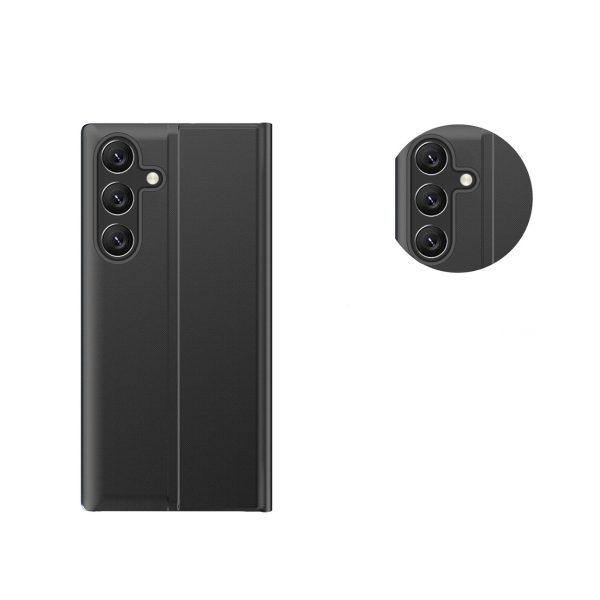 Gadījuma segums ar atloku un stenizē Xiaomi Redmi 11a / Poco C55 / Redmi 12c New Sleep Case Black Black