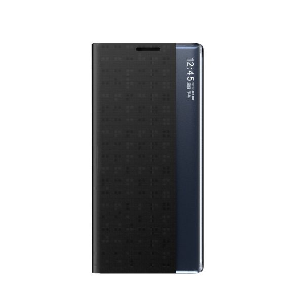 Gadījuma segums ar atloku un stenizē Xiaomi Redmi 11a / Poco C55 / Redmi 12c New Sleep Case Black Black