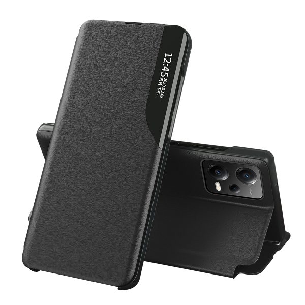 Gadījuma segums ar atloku un statīvu Xiaomi Redmi Note 12 Pro+ Eco Leather Black