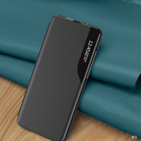 Gadījuma segums ar atloku un stenizējiet Xiaomi Redmi Note 12 Pro / Poco X5 Pro 5G Eco Leather Black