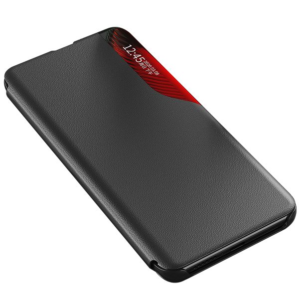 Gadījuma segums ar atloku un stenizējiet Xiaomi Redmi Note 12 Pro / Poco X5 Pro 5G Eco Leather Black