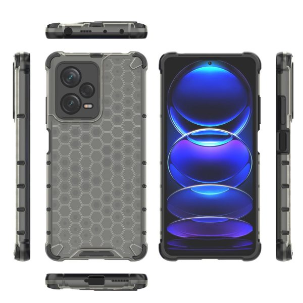 Hibrīds bruņots gadījums Xiaomi Redmi Note 12 Pro+ šūnveida melnais