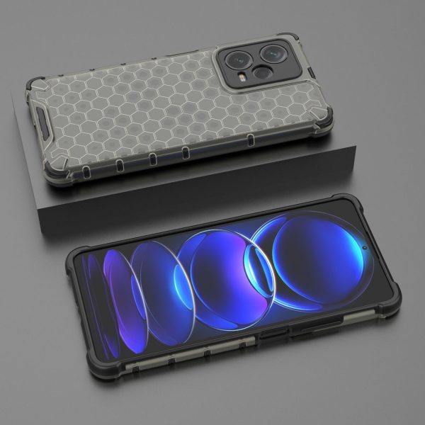 Hibrīds bruņots gadījums Xiaomi Redmi Note 12 Pro+ šūnveida melnais