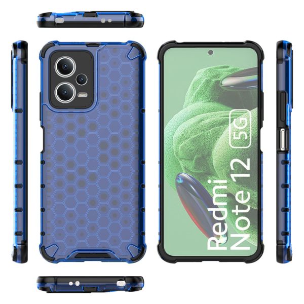 Hibrīds bruņots korpuss Xiaomi Redmi Note 12 5G / POCO X5 5G Honeycomb Blue