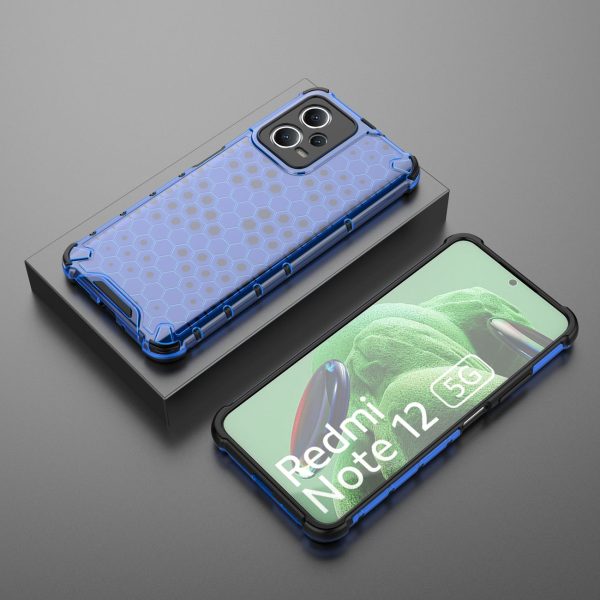 Hibrīds bruņots korpuss Xiaomi Redmi Note 12 5G / POCO X5 5G Honeycomb Blue