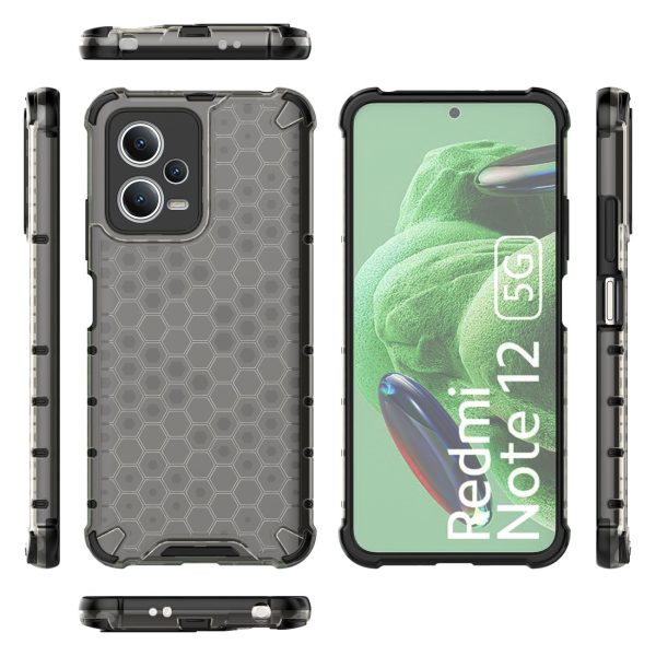 Hibrīds bruņots korpuss Xiaomi Redmi Note 12 5G / POCO X5 5G Honeycomb Black