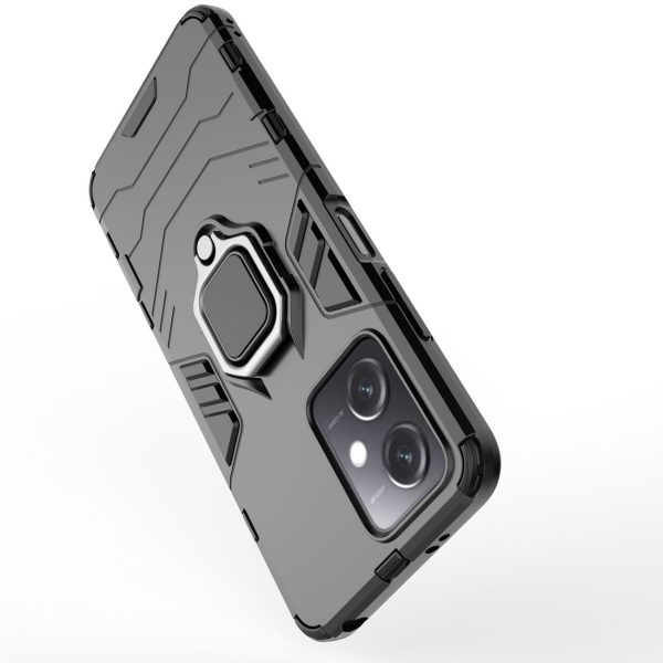 Bruņots korpuss Xiaomi Redmi Note 12 5g / Poco X5 5G magnētiskā roktura gredzena bruņas melnas