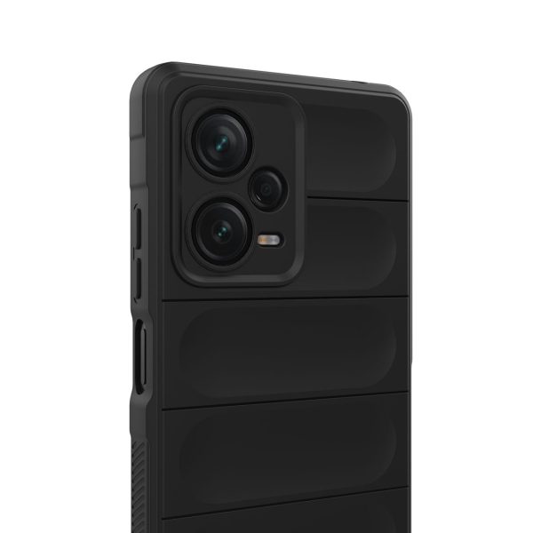 Elastīgs gadījums Xiaomi Redmi Note 12 Pro+ Magic Shield Case Melns