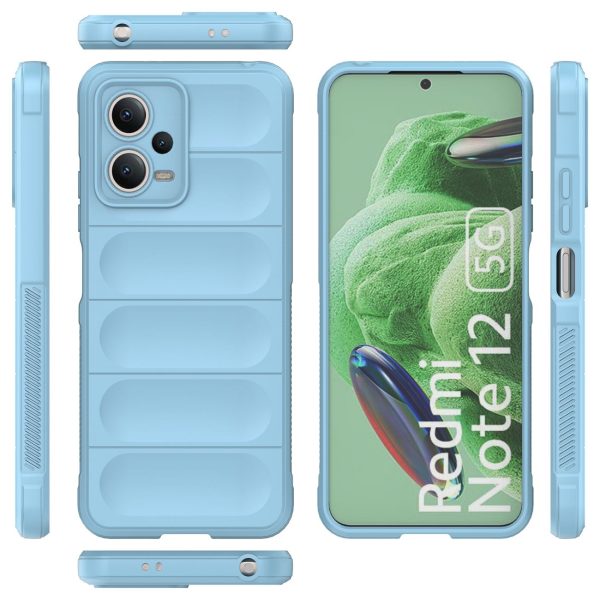 Elastīgs gadījums Xiaomi Redmi Note 12 5G / POCO X5 5G Magic Shield korpuss Gaiši zilā krāsā