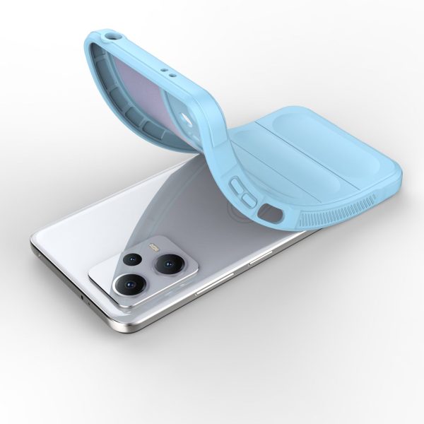 Elastīgs gadījums Xiaomi Redmi Note 12 5G / POCO X5 5G Magic Shield korpuss Gaiši zilā krāsā