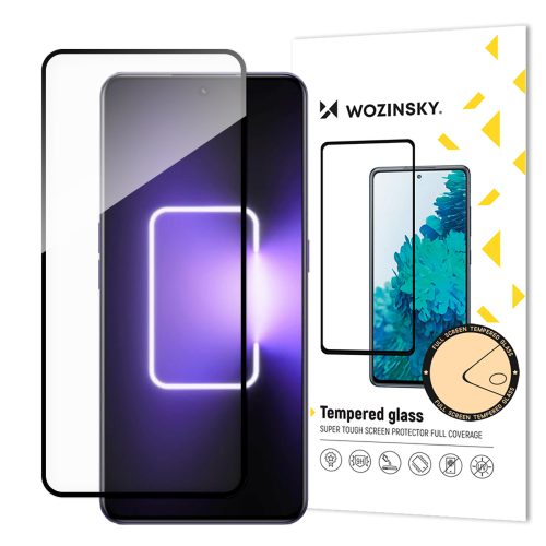9h rūdīts stikls visam Realme GT Neo 5 / Realme GT3 ekrānam ar melnu rāmi