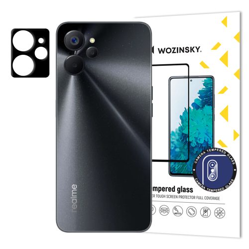 Rūdīts stikls 9h kameras kamerai valstībai 10 5G / Realme 9i 5g pilna kameras stikls