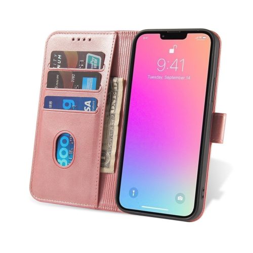 Gadījuma korpuss ar atloku un maku Xiaomi Redmi Note 12 magnēta korpuss rozā krāsā