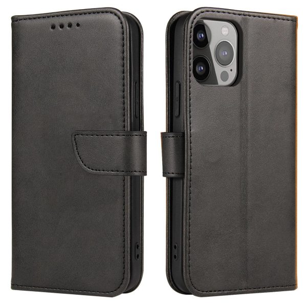Gadījuma korpuss ar atloku un maku Xiaomi Redmi Note 12 magnēta korpuss melns