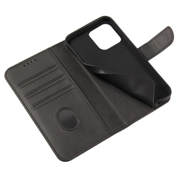Gadījuma korpuss ar atloku un maku Xiaomi Redmi Note 12 magnēta korpuss melns