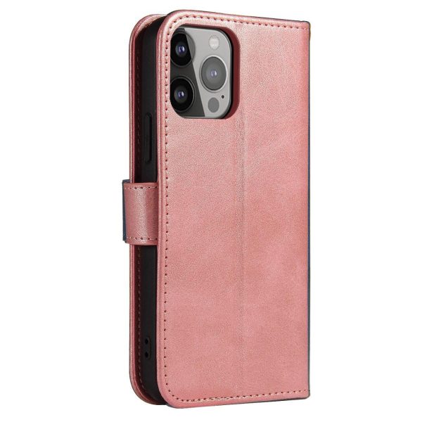 Lieta ar atloku un portfeli Xiaomi Redmi Note 12 5G / POCO X5 5G magnēta korpuss rozā krāsā